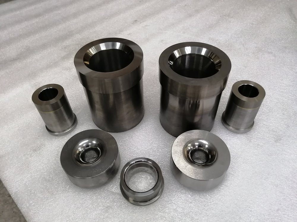 Cemented carbide die and mold components