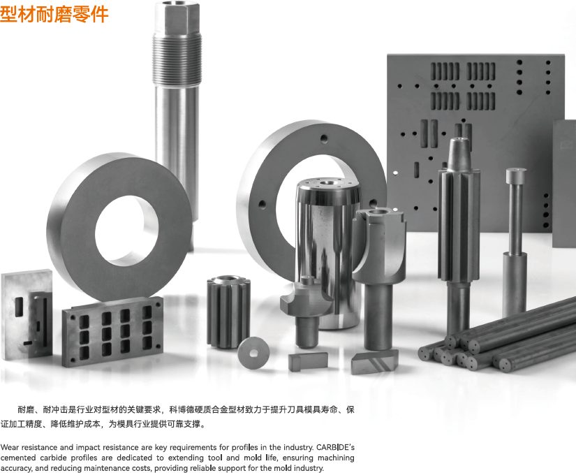 Carbide die and mold profile wear parts